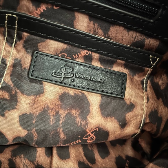 B. Makowsky Zebra print leather hobo NWOT - Picture 5 of 7